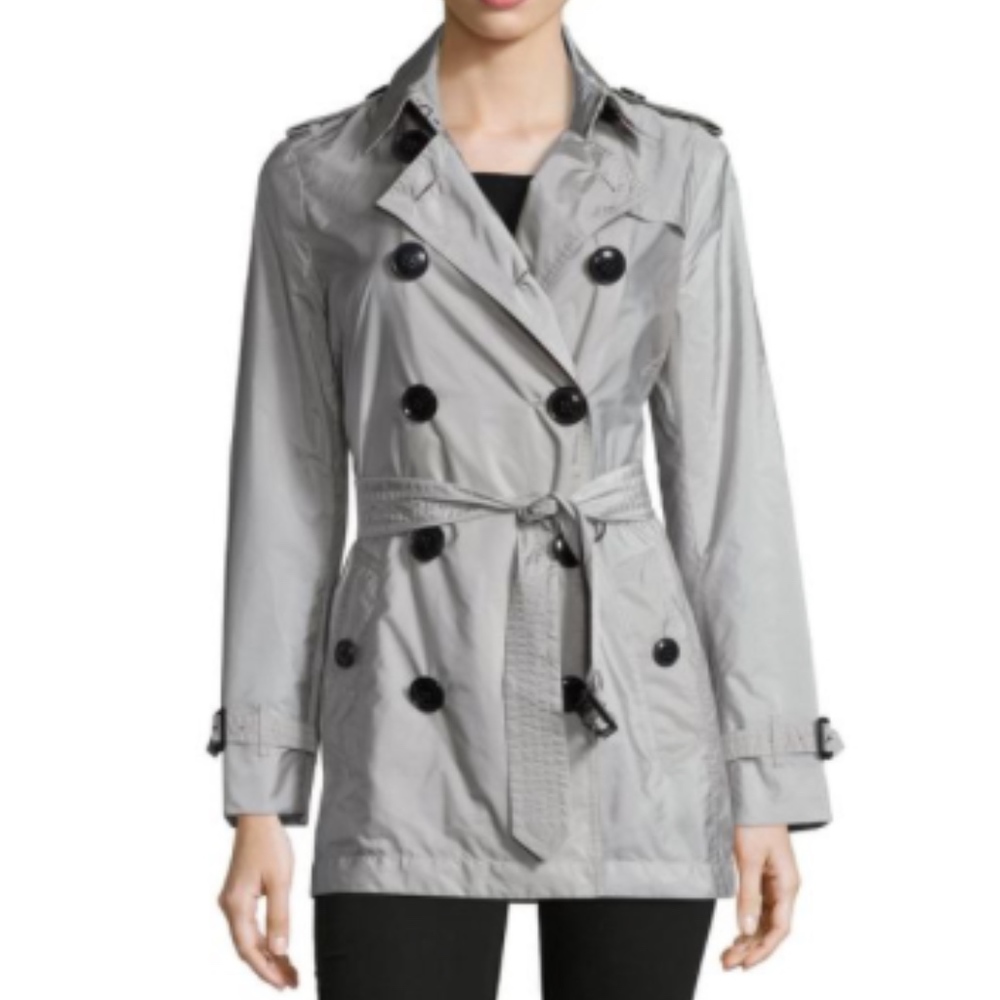 Burberry Brit Dove Grey Kerringdale Belted Coat